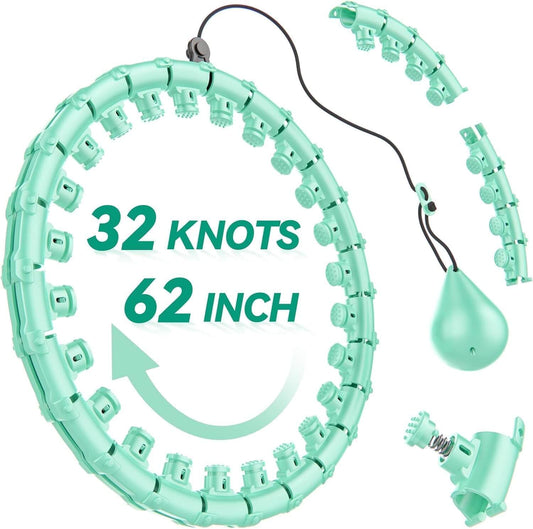 Teal with 32 knots and 62-inch length on a white background